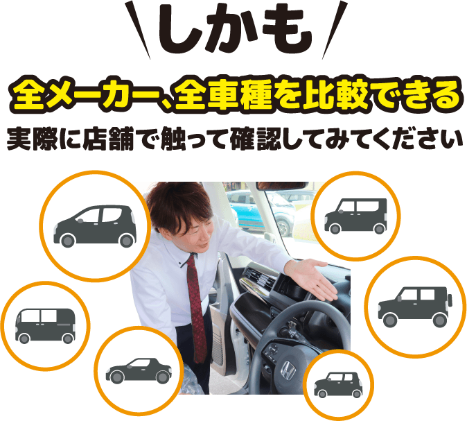 しかも全メーカー、全車種を比較できる